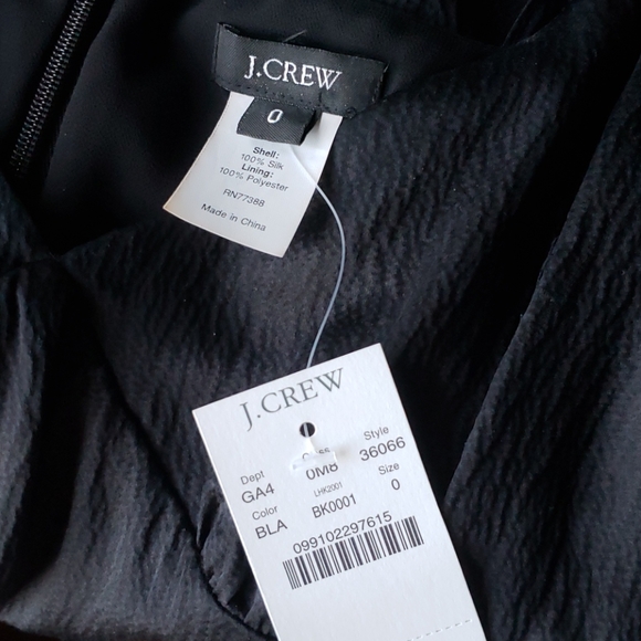 NWT J. Crew Serenade Silk Dress in Black - Picture 4 of 4